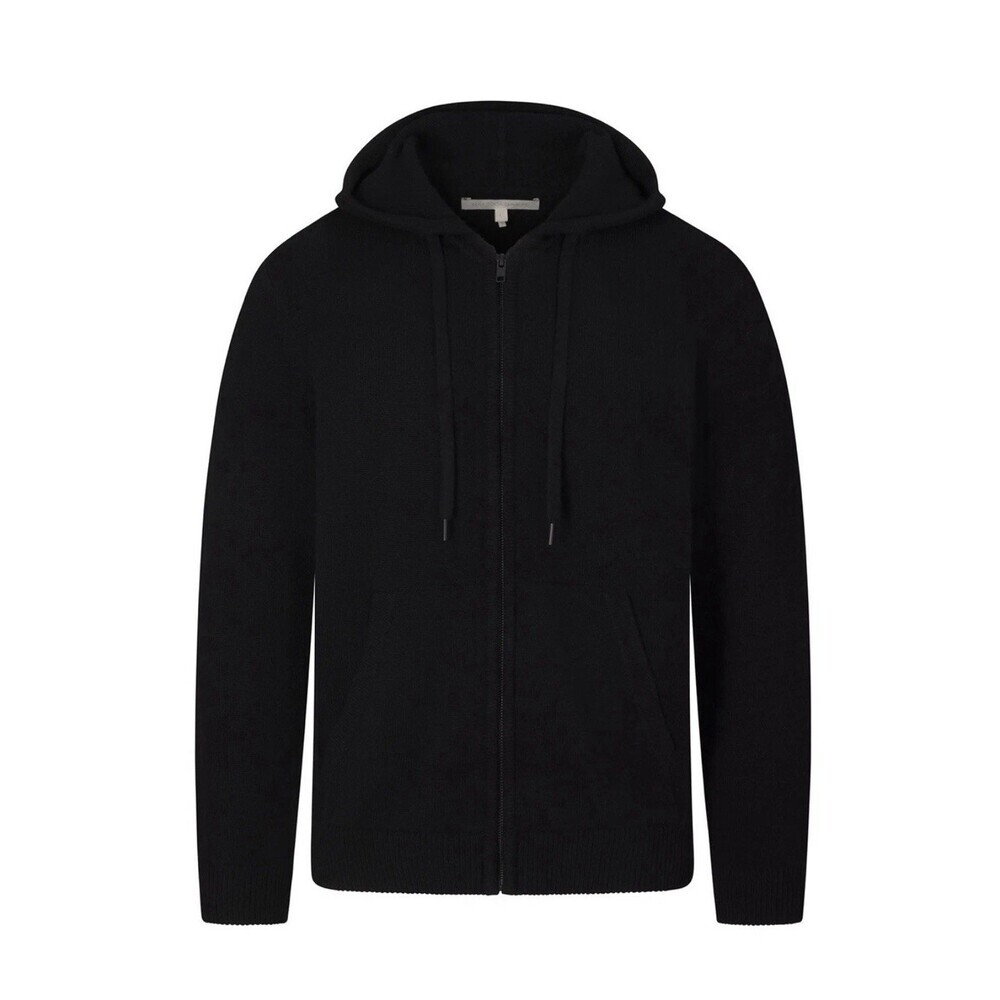 NAKED‎ CASHMERE JAKE MEN’S ZIP-UP 100% CASHMERE HOODIE Size Small NEW NWT Black